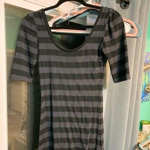 Striped bodycon dress